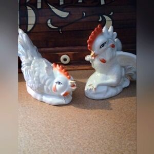 Fabulous Vintage Ceramic Rooster Figurines